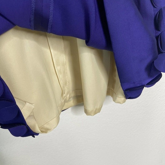 Ali Ro Circle Dot Applique Racerback Purple Blue Dress 0 - Picture 8 of 9